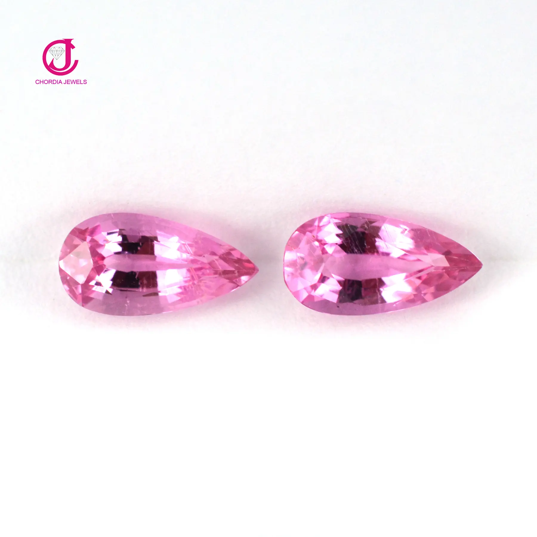 10 x5 MM 100% naturale Baby Pink tormalina taglio a pera coppia di pietre preziose per orecchini 2.46 Cts fornitore all'ingrosso di pietre preziose sciolte