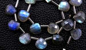 Gema labradorita Natural para mujer, 19 unidades, cuentas de Briolette con forma de corazón facetadas, fabricante al por mayor, alta calidad auténtica, 2020 - Product Image 2