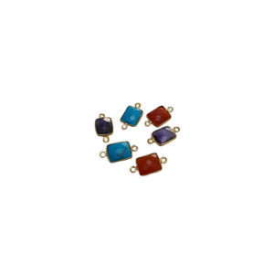 Connecteurs rectangulaires à prix de gros, fabrication de bijoux et de composants plaqués argent et or - Product Image 1