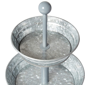 Bandeja decorativa de Metal para mesa, bandeja galvanizada de diseño Vintage para fiesta de granja - Product Image 4