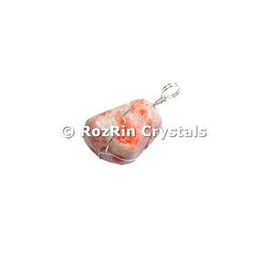 Elegant yellow color Pendant Sunstone Wire Wrap Pendant - Product Image 2