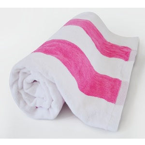 ผ้าขนหนูชายหาดผ้าฝ้ายออร์แกนิกลายทาง100% สีแดงสีขาวและสีดำ - Product Image 6