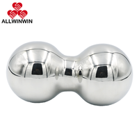 ALLWINWIN PMB13 Balle de massage en forme d'arachide - Rouleau double en acier inoxydable chaud/froid