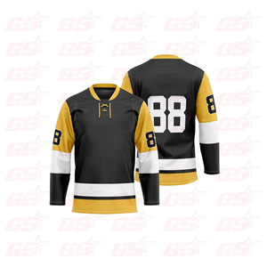 Vente en gros personnalisable réversible 100% polyester grande taille maillot de hockey sur glace adulte chemise de sport OEM nom d'équipe logo personnalisé marque - Product Image 5