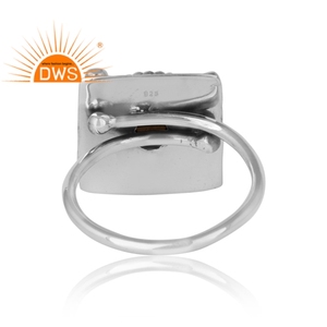 Natural <b>Turquoise</b> Gemstone <b>Ring</b> Jewelry Wholesale Vintage Design 925 Sterling Silver Oxidized <b>Ring</b> Supplier - Product Image 4