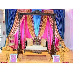 Ring Ceremony Wedding Stage <b>Wooden</b> <b>Swing</b> Muslim Marriage Ceremony <b>Swing</b> Jhoola Stage Grandiose Sangeet Stage <b>Swing</b> Jhula Decor - Product Image 1