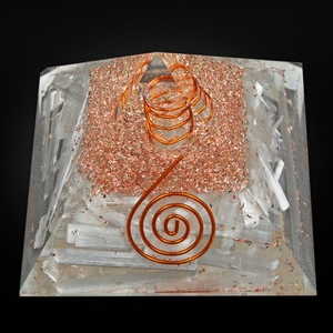 Buy Online Selenite Healing Orgone Pyramids : Selenite Healing Orgone Pyramids for Sale - Product Image 1