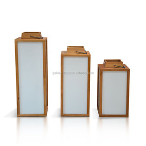 ตกแต่งโคมไฟไม้สักด้วยมือ3ขนาดจากไม้เนื้อแข็ง - Product Image 3