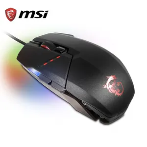 MSI离合器GM60游戏鼠标，带USB RGB灯可调DPI可编程游戏级光学鼠标