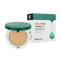 FARMSTAY CICA FARM CALMING Powder PACT - CPNP Fabriqué en Corée - Cosmétique - Maquillage, Protection UV, Hydratant, Peau Lumineuse, Douce