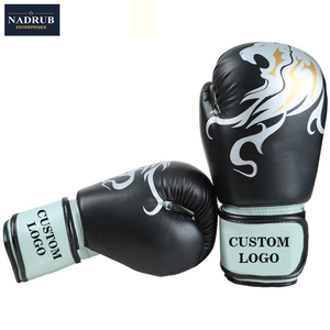 Guantes de Boxeo de Cuero con Logotipo Personalizado al por Mayor, con Cierre de Velcro y Correa para la Muñeca, para Entrenamiento de Boxeo y Combate - Product Image 4