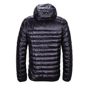 Blouson en duvet d'oie pour hommes, à bulles brillantes, avec plumes, vente en gros, à la mode, - Product Image 5