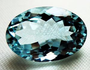 Aigue-marine bleue naturelle pierre ovale à facettes pour la fabrication de bijoux pierre semi-précieuse forme ovale aigue-marine bleu clair et foncé - Product Image 4