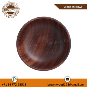 Bol de service en bois Acacia fait à la main de haute qualité approvisionnement d'usine prix de gros pour les vendeurs en ligne en Inde maison et décoration - Product Image 4