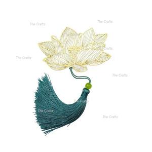 Marque-page en fer couleur or avec forme de fleur de qualité exclusive pour les livres et le Coran, marque-page à utiliser en Inde - Product Image 1