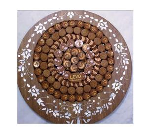 Bandeja de Madera de Acacia con Incrustaciones de Madreperla y Hueso de Acero, Hecha a Mano en India, Tamaño Personalizado, para Uso en Hoteles y Restaurantes, EPCH - Product Image 2