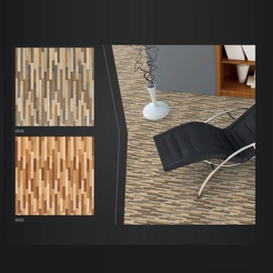Carreaux de sol en céramique émaillée moderne 40x40cm en porcelaine polie finition brillante/mate style classique pour salles de bains et intérieurs - Product Image 4
