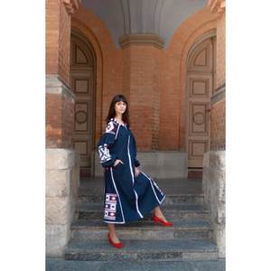 2021 dernière robe Maxi de style bohème vêtements ukrainiens brodés noirs avec manches longues nouvelle mode - Product Image 1