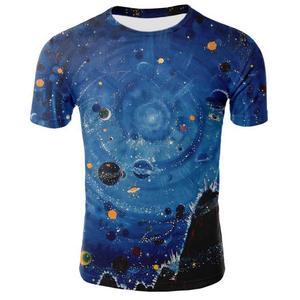 Camiseta de hombre de algodón 100% de alta calidad Color personalizado Logotipo personalizado Precio al por mayor Bangladesh Manga corta 3D Impreso digital - Product Image 1