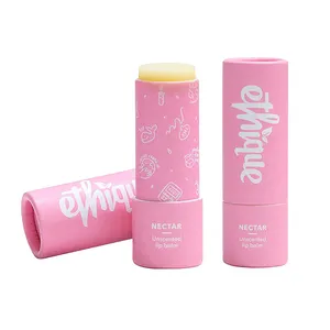 Cylinder Paper Push Up Custom Empty Lip Balm Private Label Round Lip Gloss Container Biodegradable Tubes Cosmetic Packaging