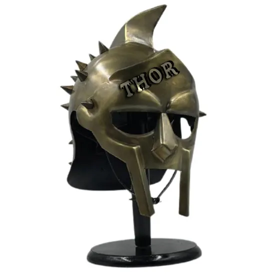Средневековый защитный шлем Гладиатор защитный шлем средневековый от Максимуса античный Полированный Шлем SCA