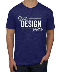 Diseña tus propias camisetas Tri-Blend azul real de siguiente nivel - Product Image 1