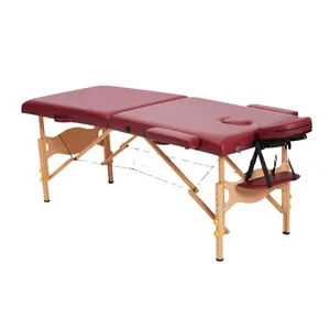 Cama massageadora de madeira portátil, cama massageadora de madeira portátil, fisioterapia de massagem, cama