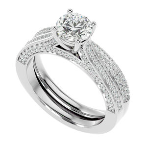 La mejor moda Rikhava diamantes naturales solitario anillo 10K oro blanco joyería de mujer de alta calidad a precio - Product Image 1