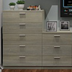 Multi <b>Drawer</b> Wood File Cabinets <b>with</b> Lock, <b>Large</b> Modern Lateral Mobile Filing Cabinet - Product Image 3
