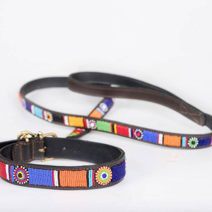 <b>Dog</b> <b>Leash</b>, Leather <b>Dog</b> <b>Leash</b>, <b>Dog</b> Lead, Personalised Beaded <b>Leash</b> - Product Image 1