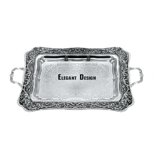 Superior Quality Brass Serving <b>Platter</b> Customized Shape Decorative Serving Dish Classic Luxurious Best Brass Serving Tray - Product Image 2
