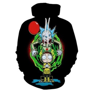 Sudadera Holgada con Capucha de Algodón 100% Ecológico, Diseño 3D de Payaso Malvado Camuflado, Novedad de Halloween, Tallas Grandes - Product Image 6
