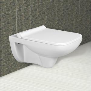 Inodoro suspendido de cerámica moderno y elegante europeo Fortis 480x350x340mm con operación automática y sifón en P para baño - Product Image 3