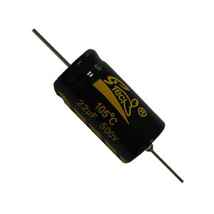 Condensador electrolítico de aluminio de alta tensión, fabricante de Taiwán de plomo Axial CBB25, 105C, 500V - Product Image 6