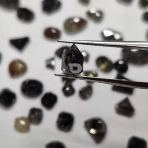 Diamantes negros de corte antiguo I3, diamante Natural de 0,86 quilates, sal y pimienta, claridad - Product Image 2