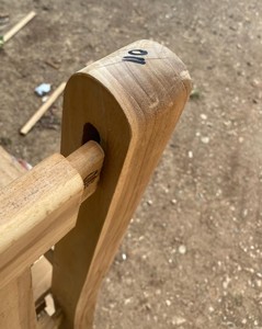 Banc 3 places Chaise de jardin en bois de teck classique Banc pour l'extérieur - Product Image 3