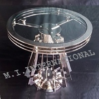 Table d'appoint ronde en métal moderne avec dessus en marbre blanc Table de luxe meubles décoratifs pour la maison au prix de gros