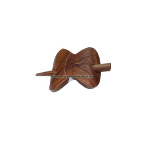 Pinces à cheveux marrons faits à la main, 20 pièces, en bois, couleurs brune, accessoire pour les fêtes, pour filles et dames - Product Image 1