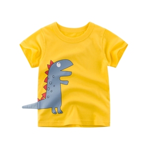 Camiseta con diseño de logotipo personalizado para niños, ropa 100% de algodón de manga corta de verano - Product Image 1
