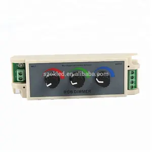 3 canales giratoria LED Dimmer 3x3A Rotary Dimmer interruptor regulador 12V-24V giratorio RGB Dimmer