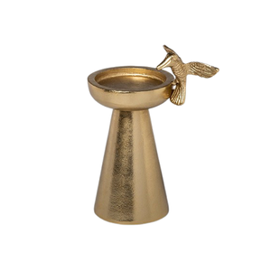 Ensemble de 3 bougeoirs en aluminium couleur or, différentes tailles, bougeoirs décoratifs pour accessoires de décoration de mariage - Product Image 3