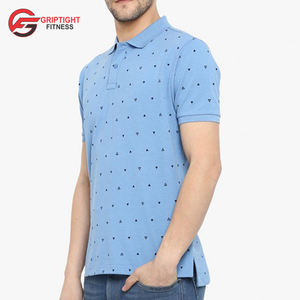 Polo clásico estampado para hombre, camisetas ajustadas de color - Product Image 2