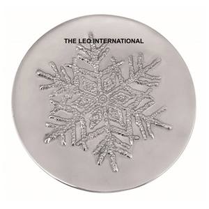 Bandeja de Navidad chapada en plata con forma redonda de Metal de aluminio Estilo elegante Venta caliente Bandeja de Navidad de la más alta calidad - Product Image 1