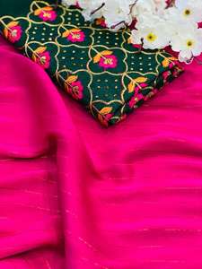 Nouveaux derniers vêtements décontractés mousse mousseline de soie Saree avec chemisier pièce femmes indiennes portent Sari bas prix en gros Surat Apparelgarment - Product Image 5