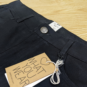 กางเกงยีนส์วินเทจทรงสลิมฟิตสำหรับผู้ชาย,กางเกงจักสานลำลองทรงตรงย้อมแบบธรรมดาแฟชั่นดีไซน์โลโก้ตามสั่ง - Product Image 4