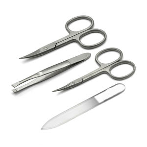 Ensemble de manucure 4 pièces avec étui en cuir vintage, service OEM, ciseaux à ongles personnalisables, étui en cuir, ciseaux à ongles pas chers - Product Image 4