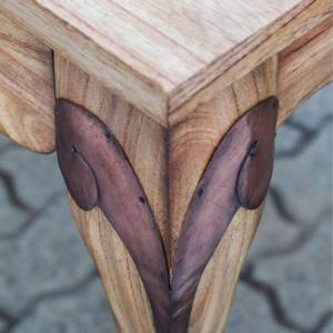 Mesa Consola Toge de Madera Maciza Premium, Madera Natural Antigua de Mindi, Muebles de Salón Modernos, Mesa Consola para Entrada - Product Image 4