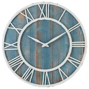 Antique Square Large Wall <b>Clock</b> Classic Art Deco Design with Pendulum Metal Frame for Home Decor - Product Image 3