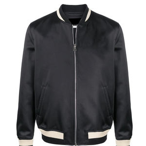 แจ็คเก็ตบอมเบอร์ระบายอากาศมีซิปแขนเต็มสำหรับผู้ชายพร้อมโลโก้ตามสั่ง - Product Image 2