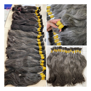 Extensions en vrac Remy humains droites noires de haute qualité cheveux crus alignés sur les cuticules - Product Image 2